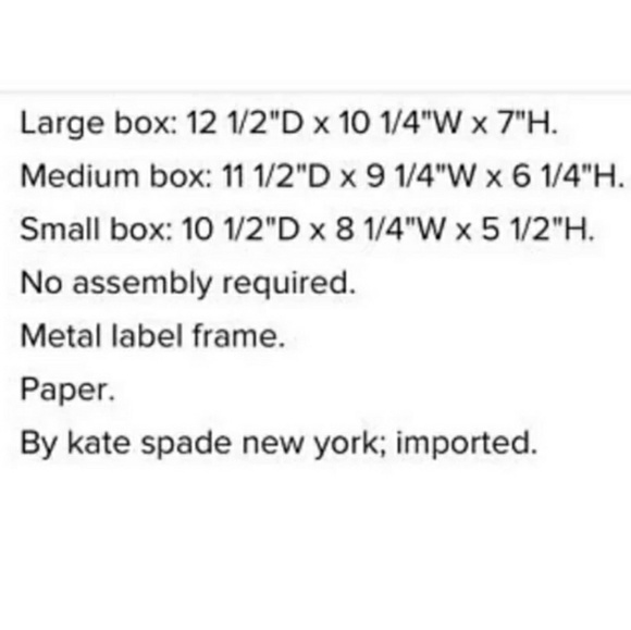 Kate spade giverny medium nesting box only - Picture 6 of 6